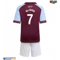 Otroški Nogometni dresi Aston Villa John McGinn #7 Domači 2025-26 Kratek Rokav (+ Kratke hlače)